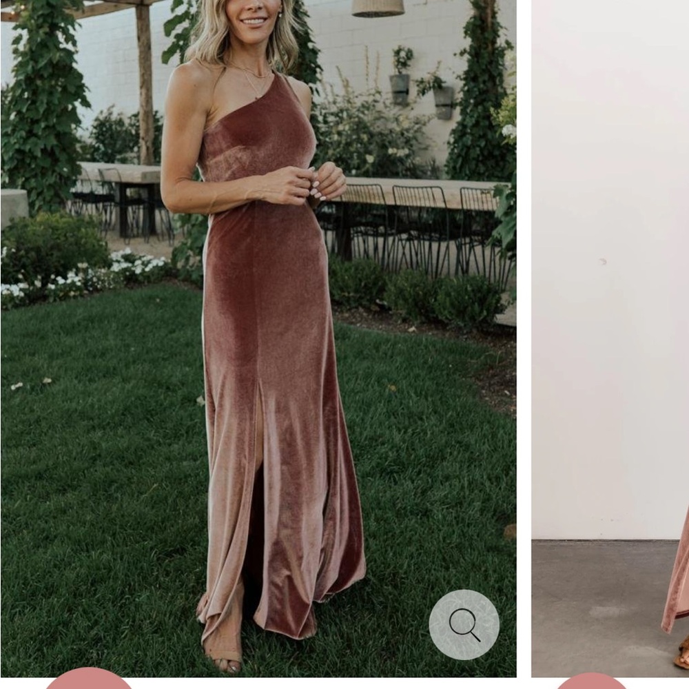 ✨tatiana velvet one shoulder maxi dress✨
